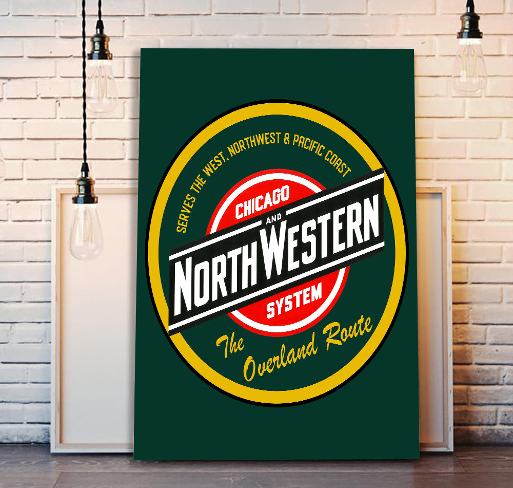 Railspirit Chicago Living Room Canvas Wall Art Chicago Northwestern Canvas Home Decor