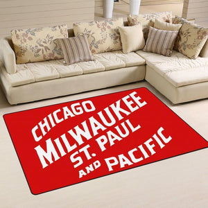 Railspirit Milwaukeeroad Area Rug Chicago Milwaukee St Paul And Pacific Railroad Gift Idea For Train Lovers