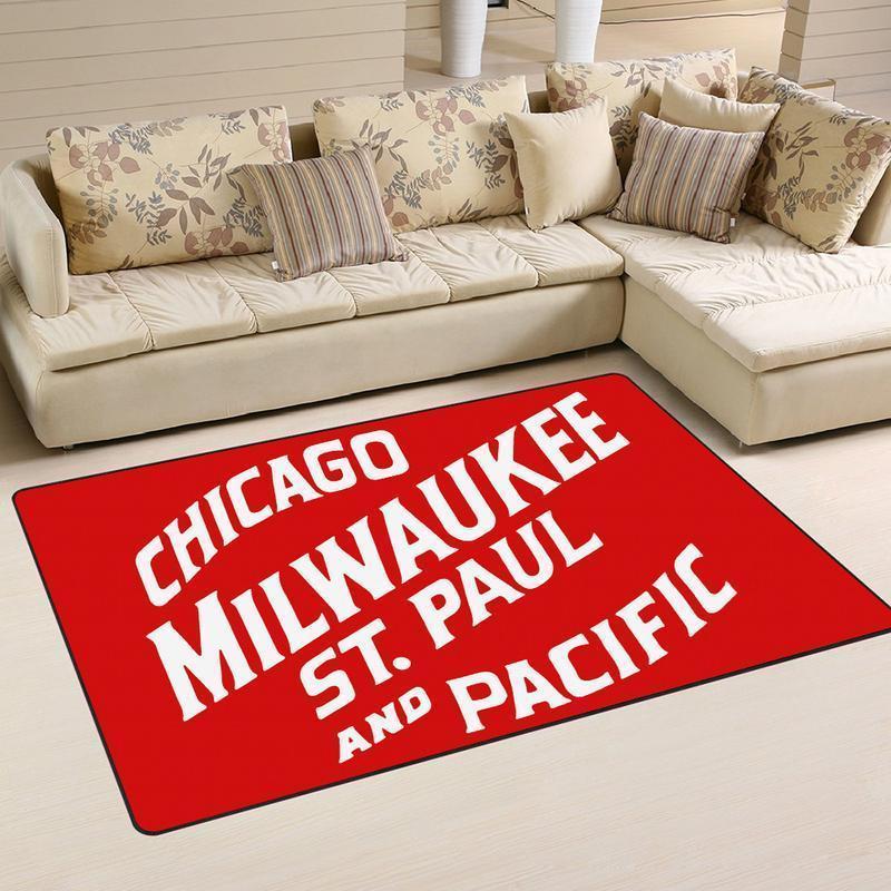 Railspirit Milwaukeeroad Area Rug Chicago Milwaukee St Paul And Pacific Railroad Gift Idea For Train Lovers