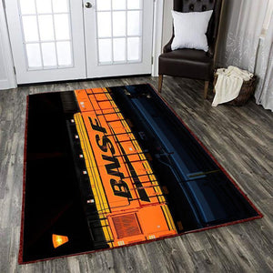 Railspirit Bnfs Area Rug Burlington Northern Santa Fe Railroad Rug Gift Idea For Train Lovers
