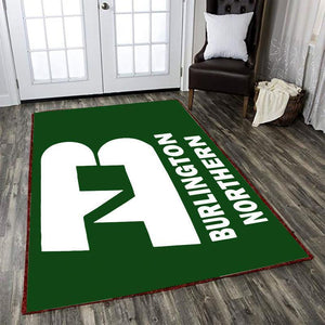 Railspirit Bn Burlington Area Rug Burlington Northern Railroad Rug Gift Idea For Train Lovers