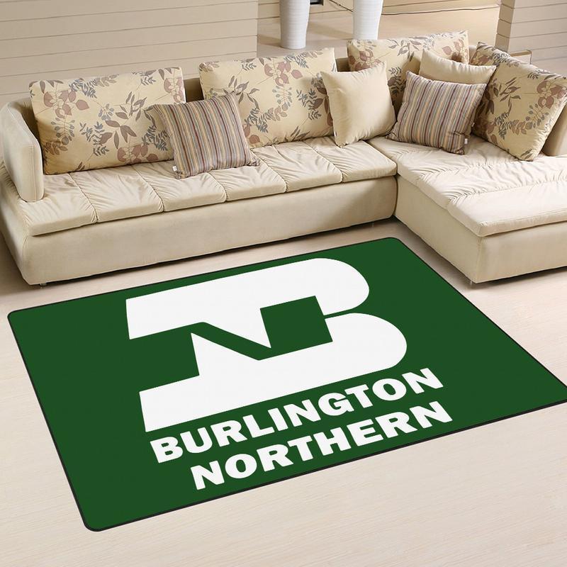 Railspirit Bn Burlington Area Rug Burlington Northern Railroad Rug Gift Idea For Train Lovers