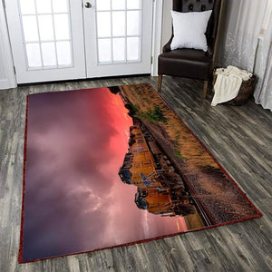 Railspirit Union Pacific Area Rug Union Pacific Rairoad Rug Gift Idea For Train Lovers