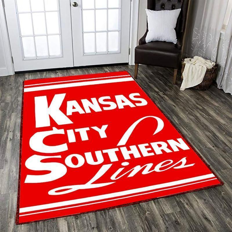 Railspirit Kansas Area Rug Kansas City Southern Railway Rug Gift Idea For Train Lovers