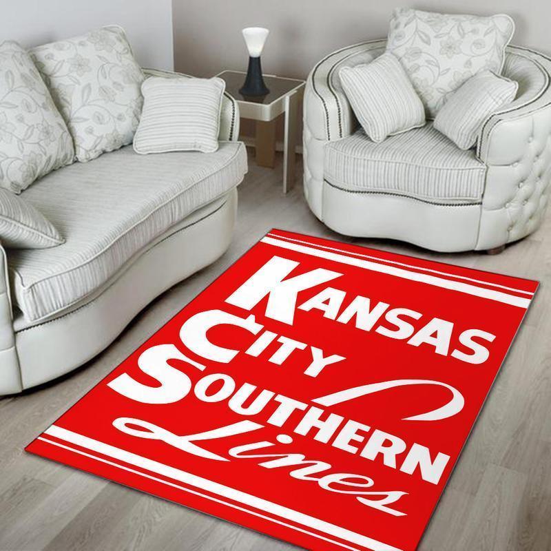 Railspirit Kansas Area Rug Kansas City Southern Railway Rug Gift Idea For Train Lovers