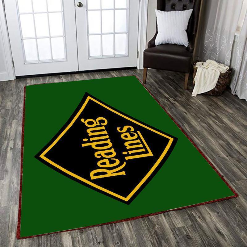 Railspirit Reading Area Rug Reading Railroad Green Railroad Rug Gift Idea For Train Lovers