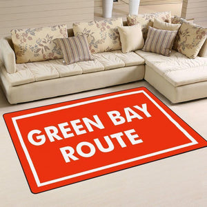 Railspirit Greenbay Area Rug Green Bay & Western Railroad Rug Gift Idea For Train Lovers