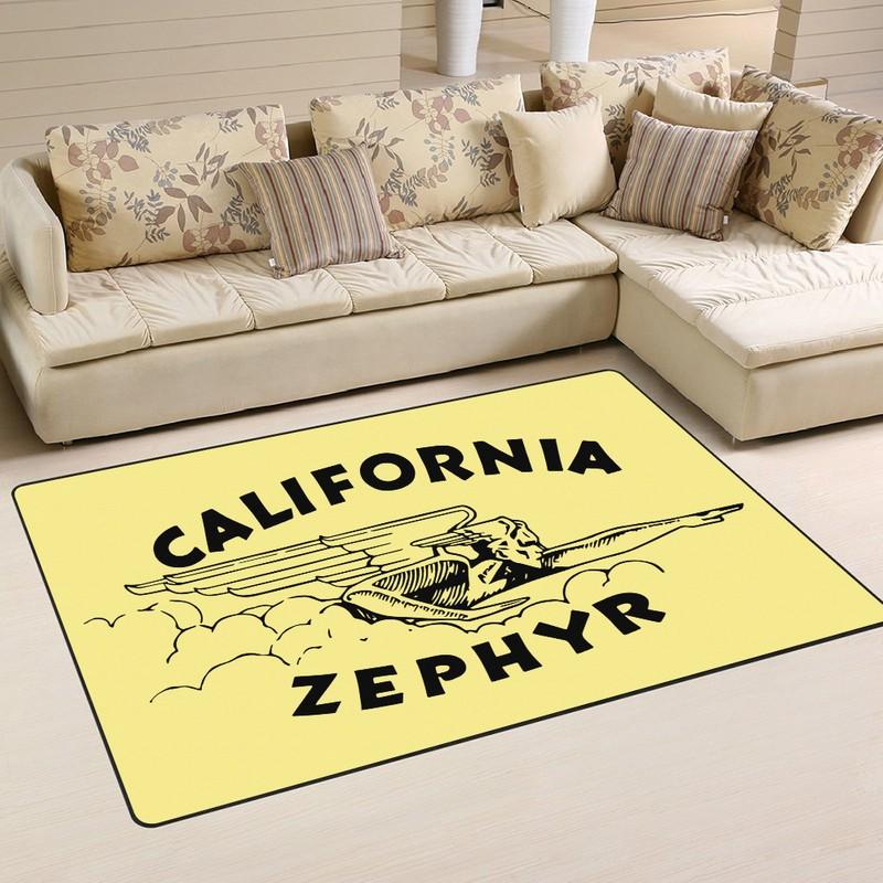 Railspirit Czrr Area Rug California Zephyr Railroad Rug Gift Idea For Train Lovers