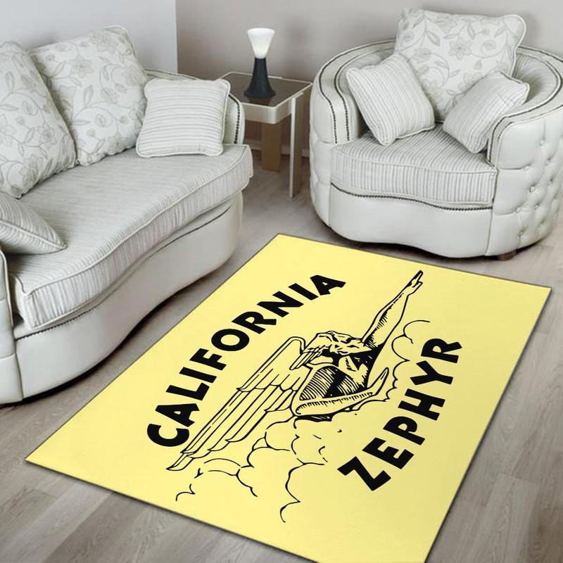 Railspirit Czrr Area Rug California Zephyr Railroad Rug Gift Idea For Train Lovers