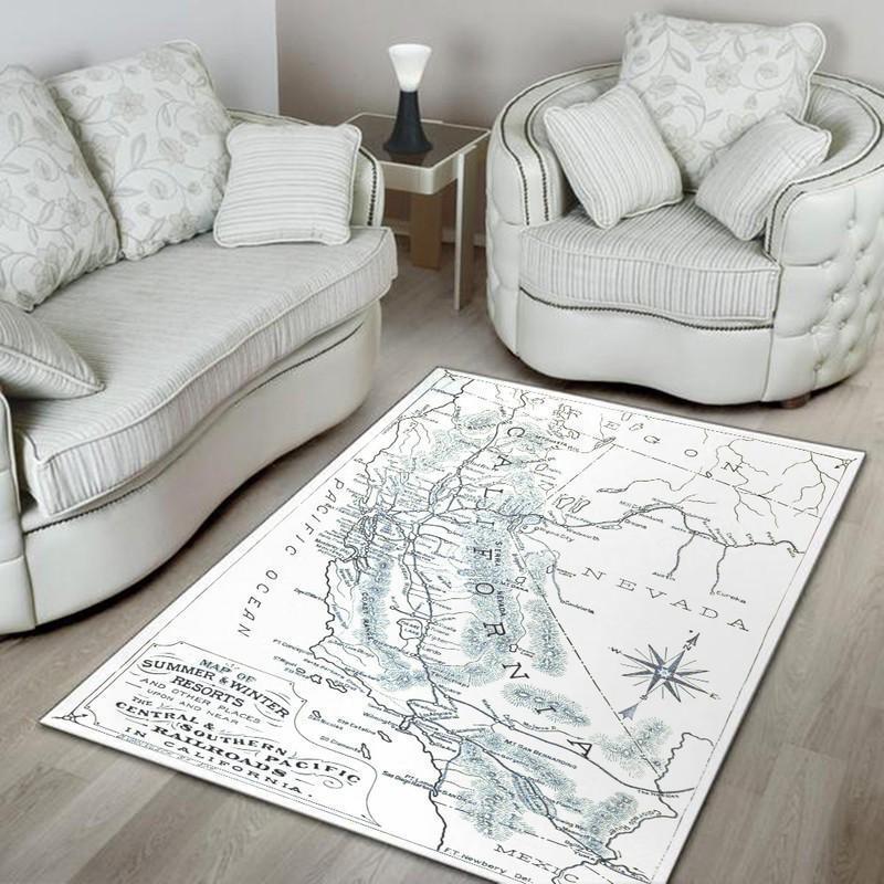 Railspirit Csprr Area Rug Central And Southern Pacific Railroad Map Gift Idea For Train Lovers