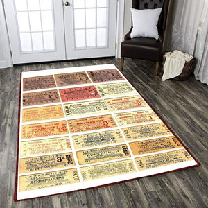 Railspirit Railway Area Rug Old Railway Ticket Uk Gift Idea For Train Lovers