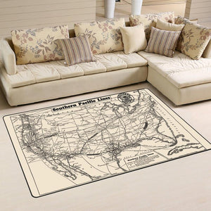 Railspirit Southern Area Rug Antique Southern Pacific Railroad Map Sp Railroad Map Gift Idea For Train Lovers