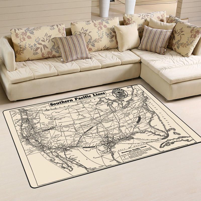 Railspirit Southern Area Rug Antique Southern Pacific Railroad Map Sp Railroad Map Gift Idea For Train Lovers