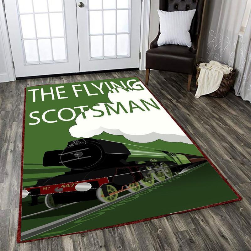 Railspirit Scotsman Area Rug Flying Scotsman Railway Railroad Gift Idea For Train Lovers