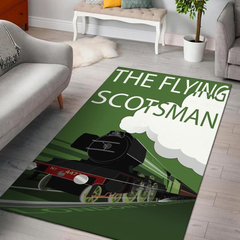 Railspirit Scotsman Area Rug Flying Scotsman Railway Railroad Gift Idea For Train Lovers