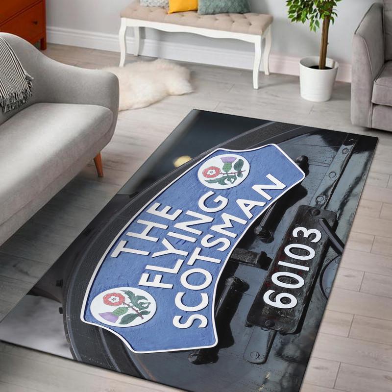Railspirit Scotsman Area Rug Flying Scotsman Railway Railroad Rug Gift Idea For Train Lovers