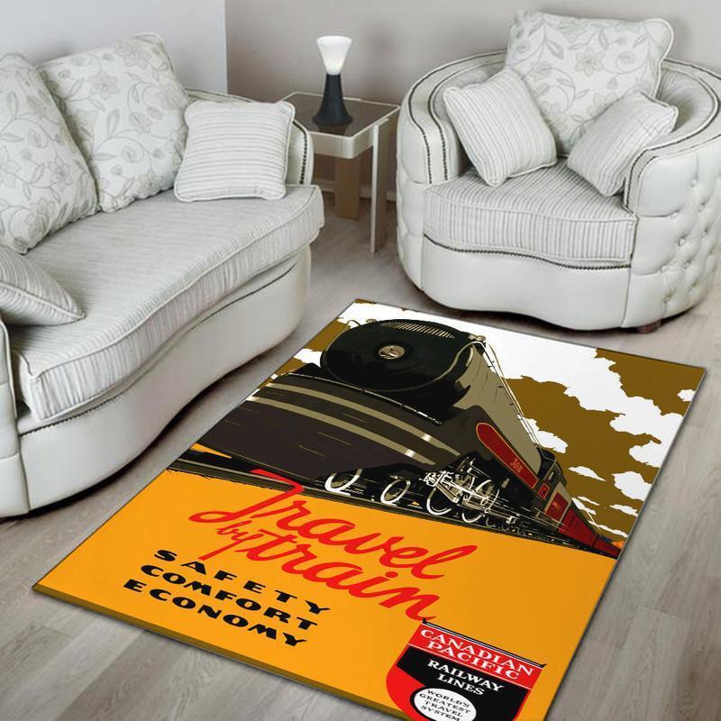 Railspirit Canadian Area Rug Canada Pacific Railway Railroad Gift Idea For Train Lovers