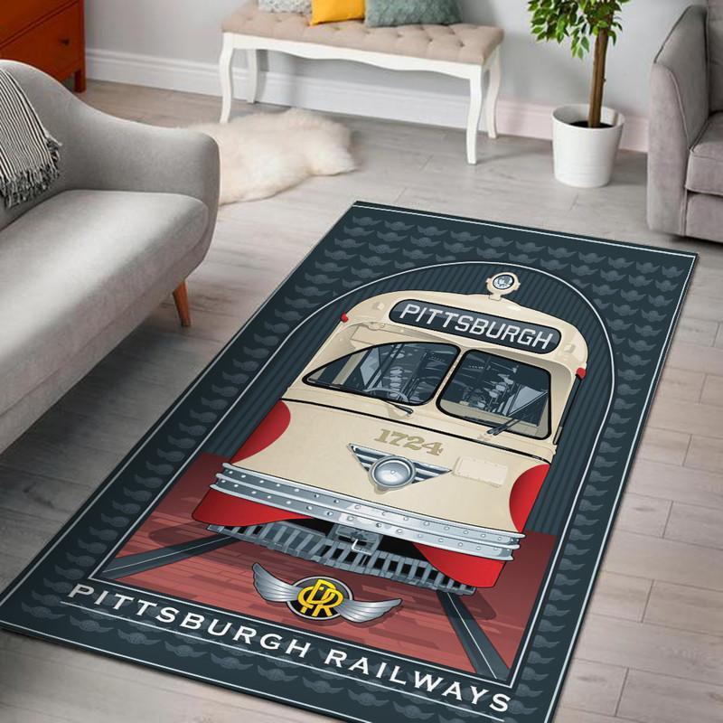 Railspirit Pittsburgh Area Rug Pittsburgh Railroad Railway Rug Gift Idea For Train Lovers