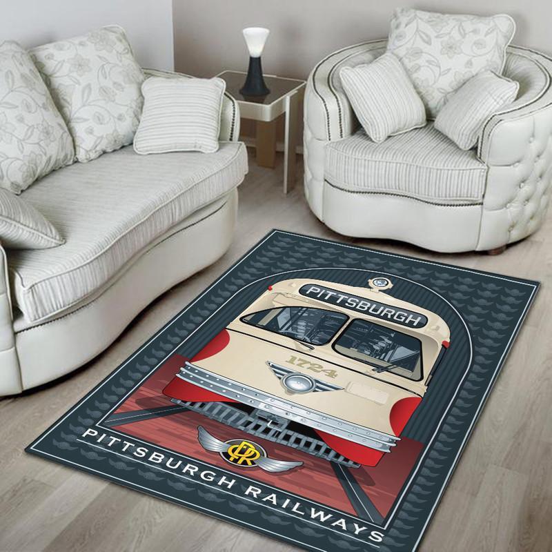 Railspirit Pittsburgh Area Rug Pittsburgh Railroad Railway Rug Gift Idea For Train Lovers