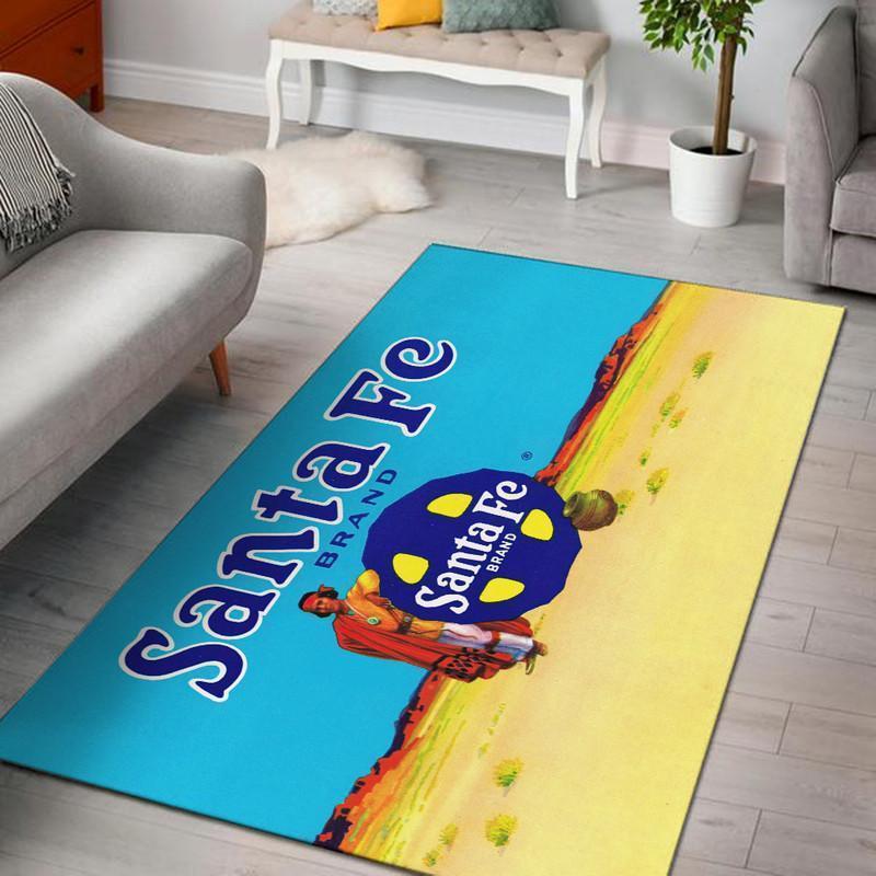 Railspirit Santafe Area Rug Santa Fe Railroad Railway Rug Gift Idea For Train Lovers