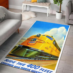 Railspirit Chicago Area Rug Chicago North Western Gift Idea For Train Lovers