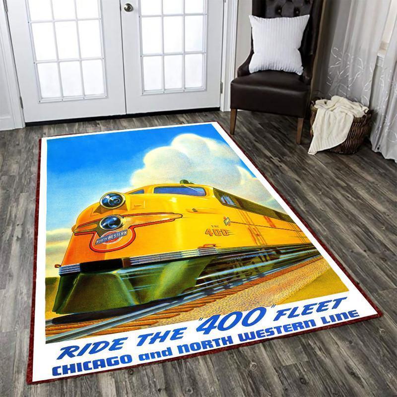 Railspirit Chicago Area Rug Chicago North Western Gift Idea For Train Lovers