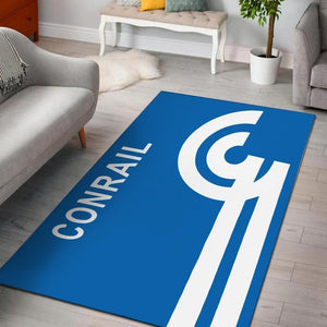 Railspirit Conrail Area Rug Conrail Railroad Blue Rug Gift Idea For Train Lovers