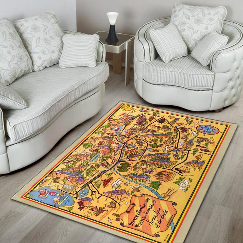 Railspirit Denverrio Area Rug Denver & Rio Grande Western Railroad Gift Idea For Train Lovers