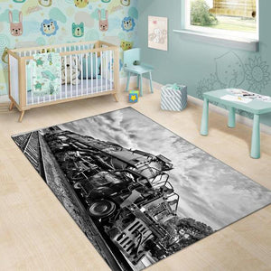 Railspirit Union Pacific Big Boy Railroad Area Rug Gift Idea For Train Lovers