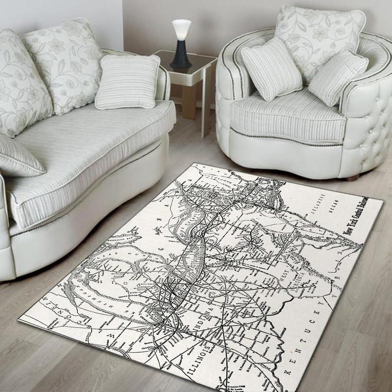 Railspirit New York Central Railroad Area Rug Gift Idea For Train Lovers