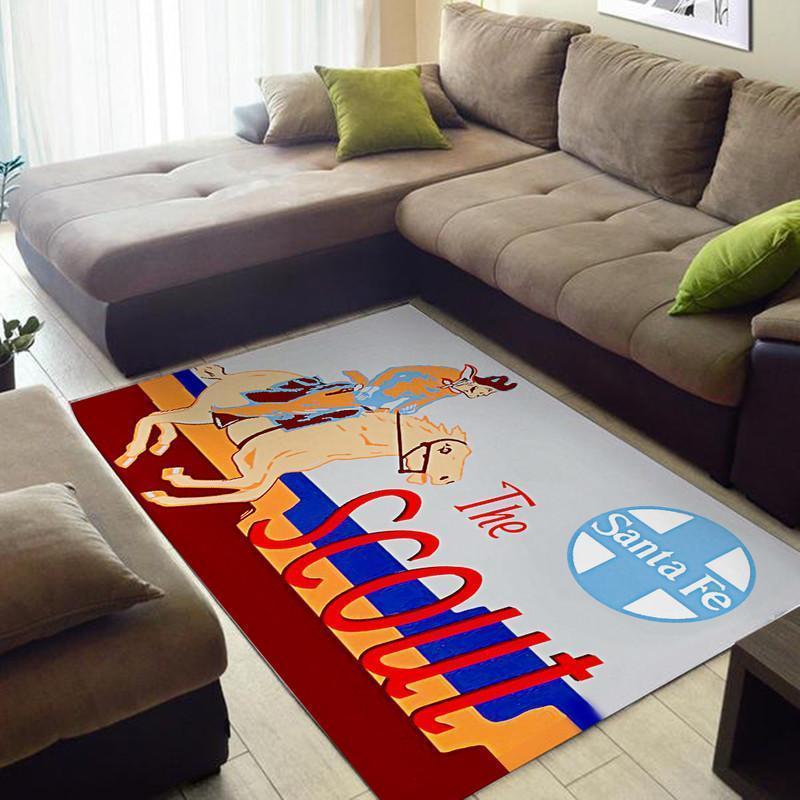 Railspirit The Scout Santa Fe Railroad Area Rug Gift Idea For Train Lovers