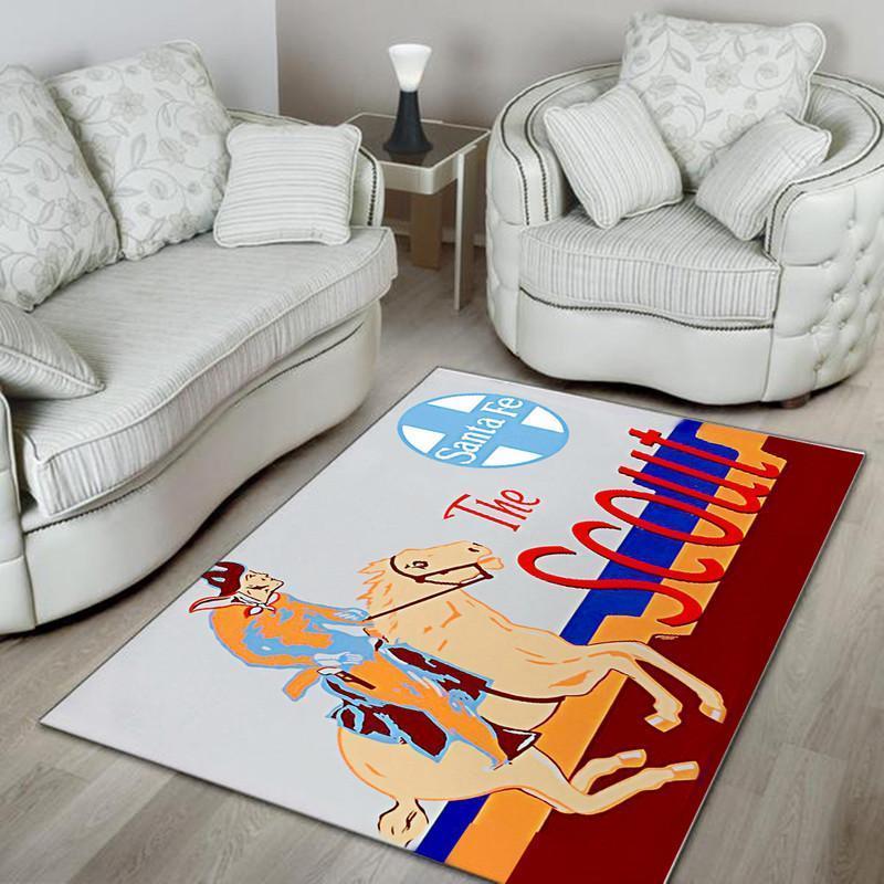 Railspirit The Scout Santa Fe Railroad Area Rug Gift Idea For Train Lovers