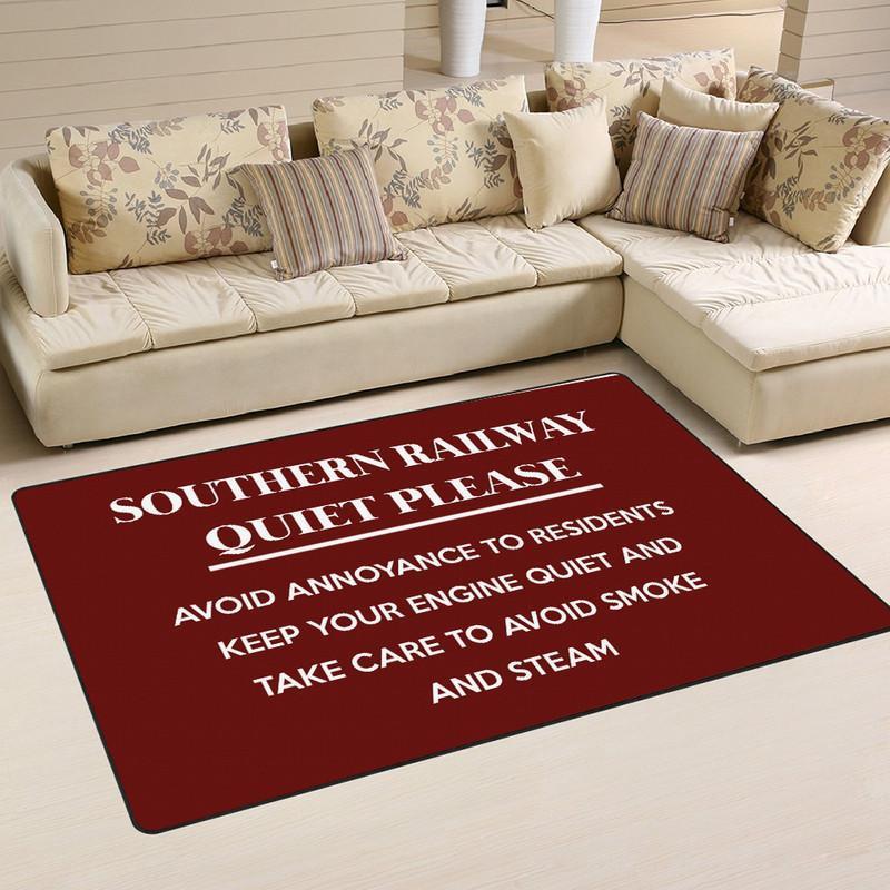 Railspirit Southern Railway Quite Please Railroad Area Rug Gift Idea For Train Lovers