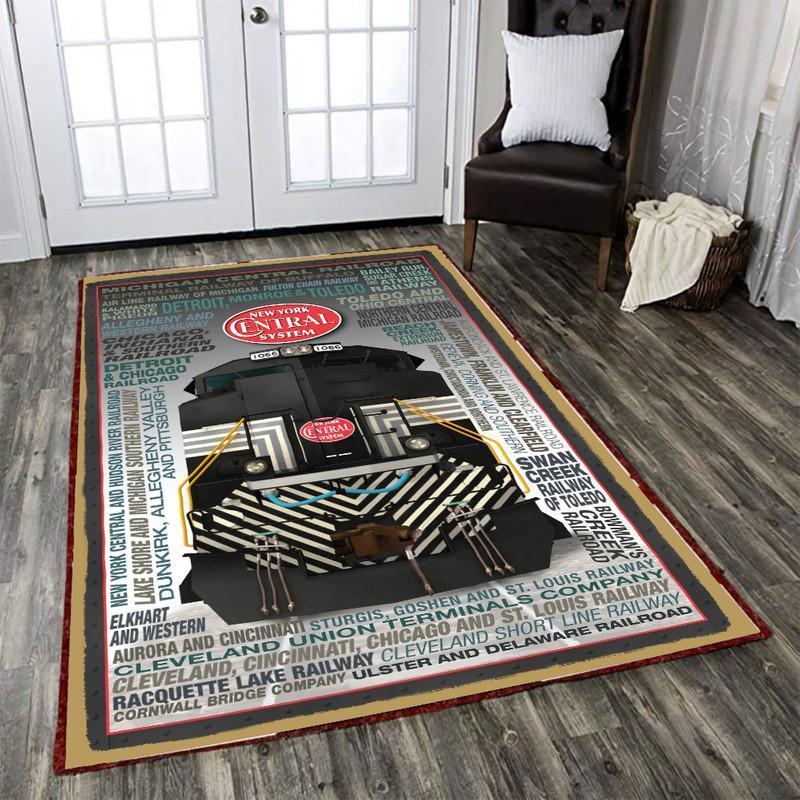 Railspirit New York Central System Railroad Area Rug Gift Idea For Train Lovers