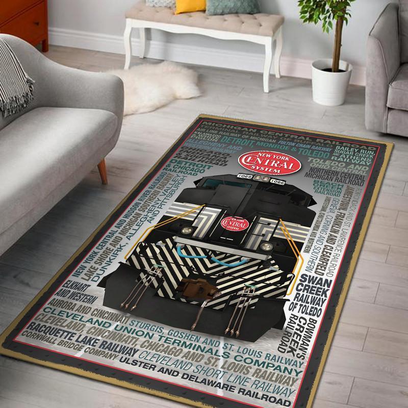 Railspirit New York Central System Railroad Area Rug Gift Idea For Train Lovers