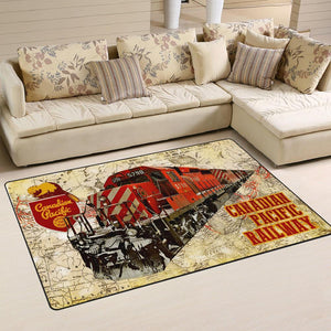 Railspirit Cp Canadian Pacific Railroad Railway Area Rug Gift Idea For Train Lovers
