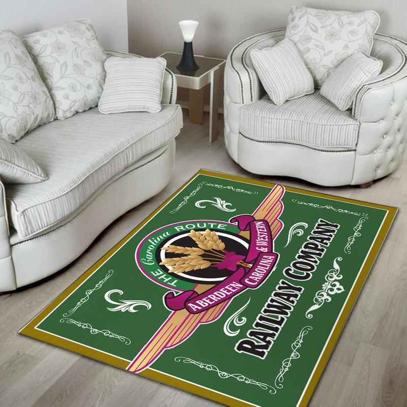 Railspirit Aberdeen Carolina & Western Railway Area Rug Gift Idea For Train Lovers