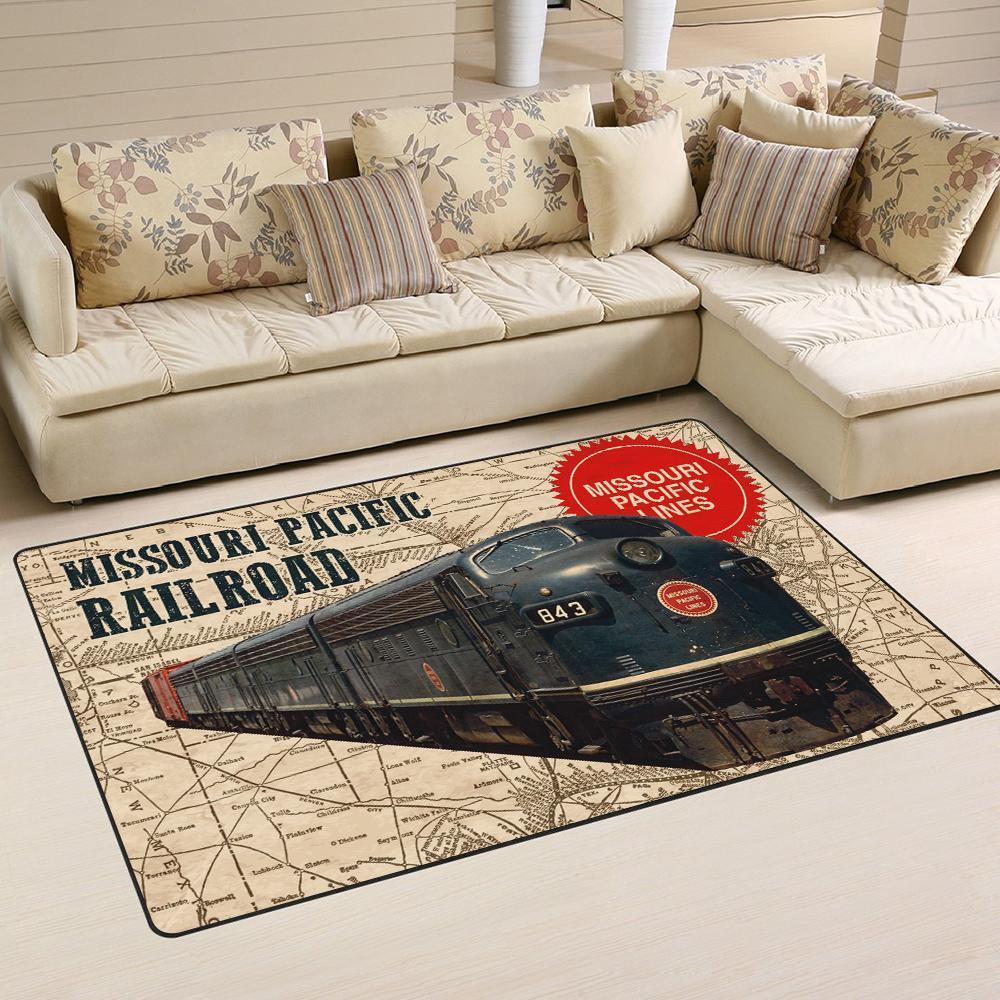 Railspirit Missouri Pacific Railroad Area Rug Gift Idea For Train Lovers