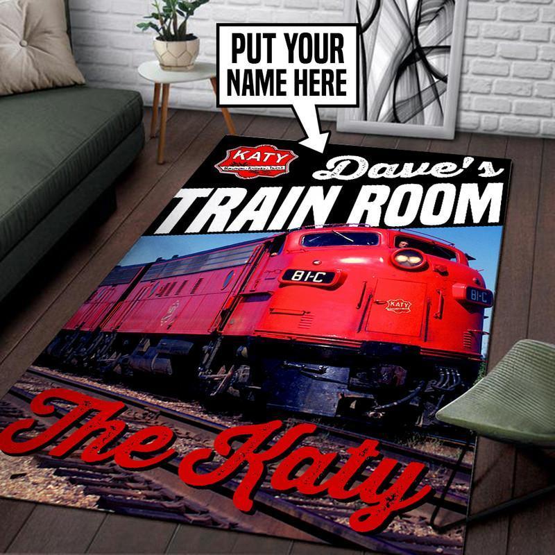 Railspirit Personalized Mkt Missouri Kansas Texas The Katy Railroad Area Rug Gift Idea For Train Lovers