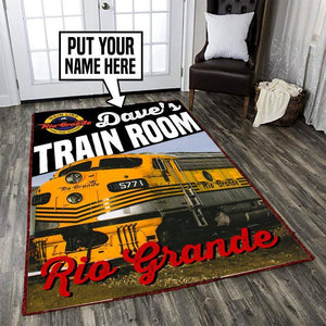 Railspirit Personalized Rio Grande Railroad Area Rug Gift Idea For Train Lovers