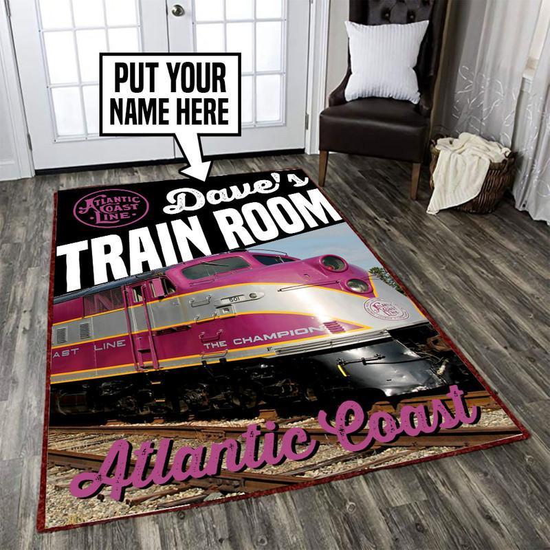 Railspirit Personalized Acl Atlantic Coast Line Railroad Area Rug Gift Idea For Train Lovers