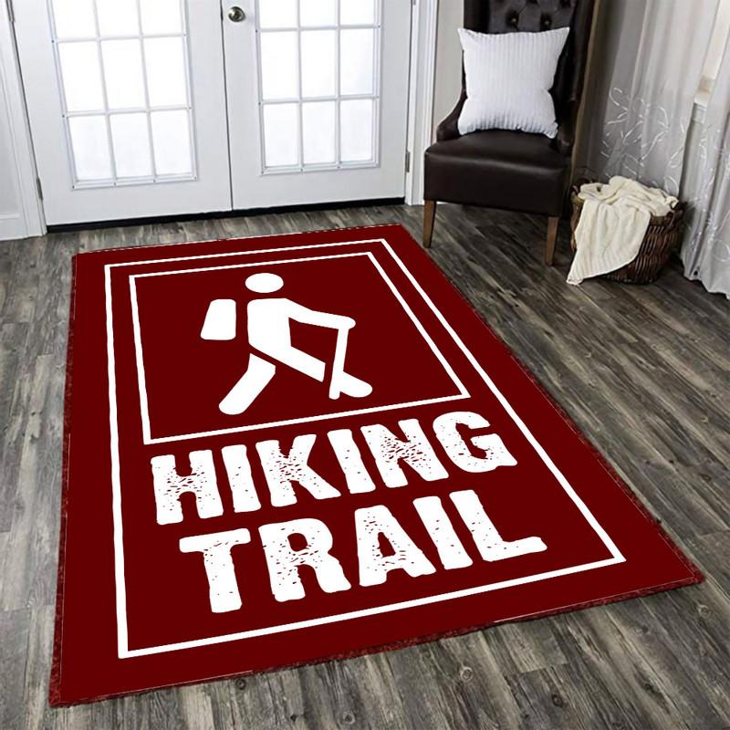 Railspirit Hiking Trail Area Rug Gift Idea For Train Lovers