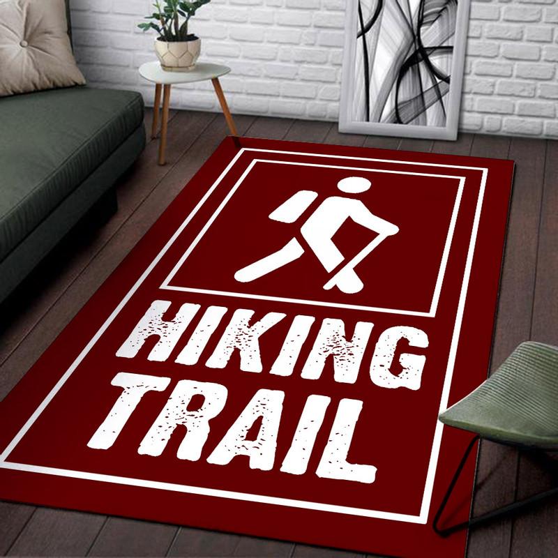 Railspirit Hiking Trail Area Rug Gift Idea For Train Lovers
