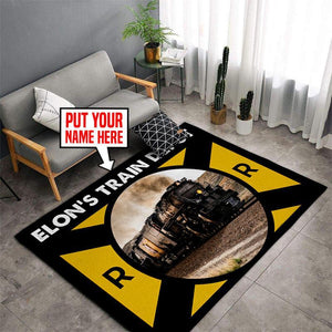 Railspirit Personalized Big Boy 4014 Railroad Area Rug Gift Idea For Train Lovers