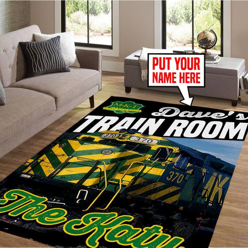 Railspirit Personalized Mkt The Katy Railroad Area Rug Gift Idea For Train Lovers