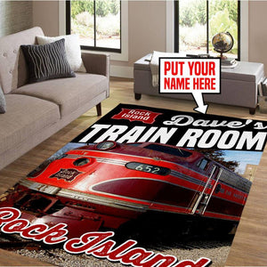 Railspirit Personalized Area Rug Gift Idea For Train Lovers