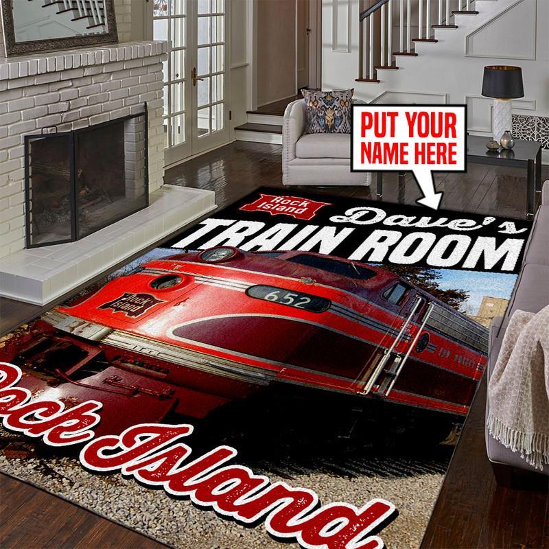 Railspirit Personalized Area Rug Gift Idea For Train Lovers