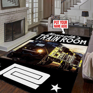 Railspirit Personalized Penn Central Train Room Area Rug Gift Idea For Train Lovers