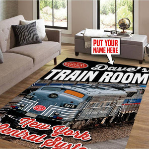 Railspirit Personalized New York Central System Area Rug Gift Idea For Train Lovers