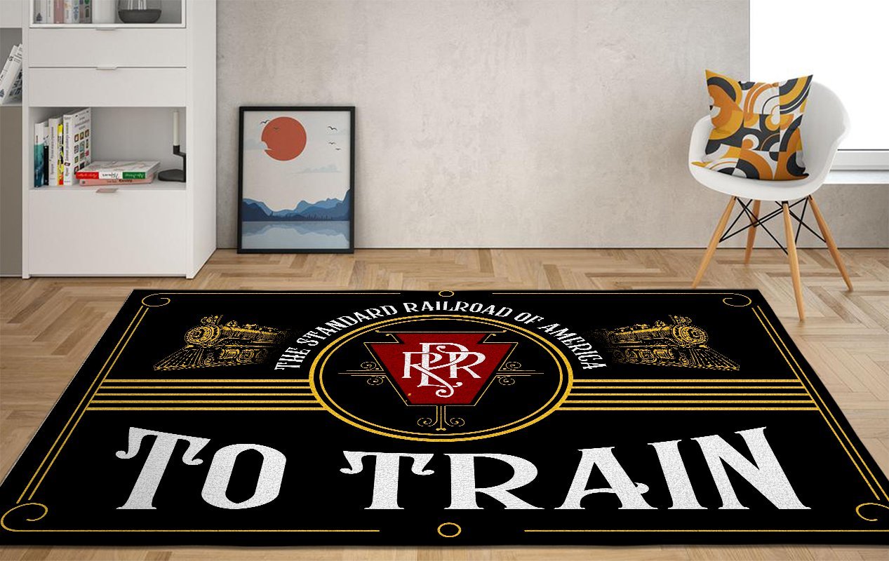 Railspirit Pennsylvania Railroad Area Rug Gift Idea For Train Lovers